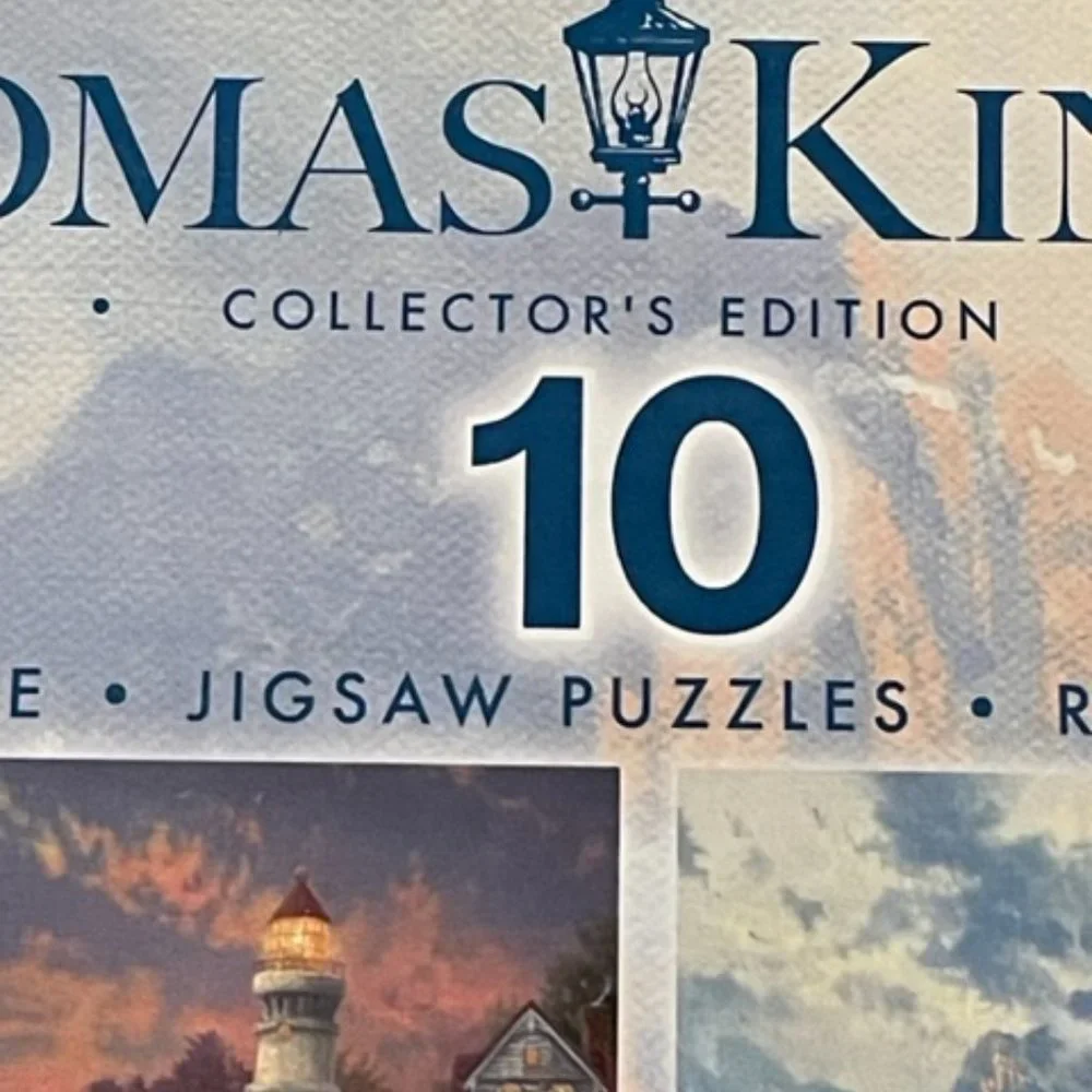 Thomas Kinkade set of 10 beautiful puzzles in one box